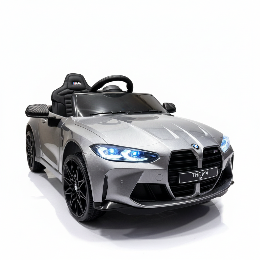 BMW M4 12V | Elektrische Kinderauto - Grijs