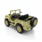 Willys Jeep Khaki 3-persoons 24V vierwielaandrijving