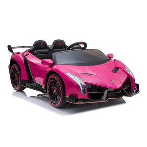 Lamborghini Veneno | 2-Persoons Kinderauto 4x4 - Roze